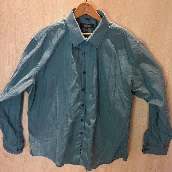 Men's Kenneth Cole Reaction Shirt Top button down size Extra Large 17.5 (34-35) - Picture 1 of 6